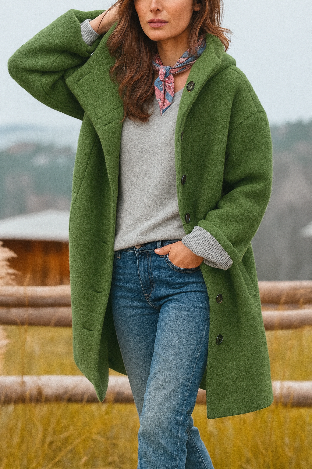 AMELIE - Elegante chaqueta larga de invierno