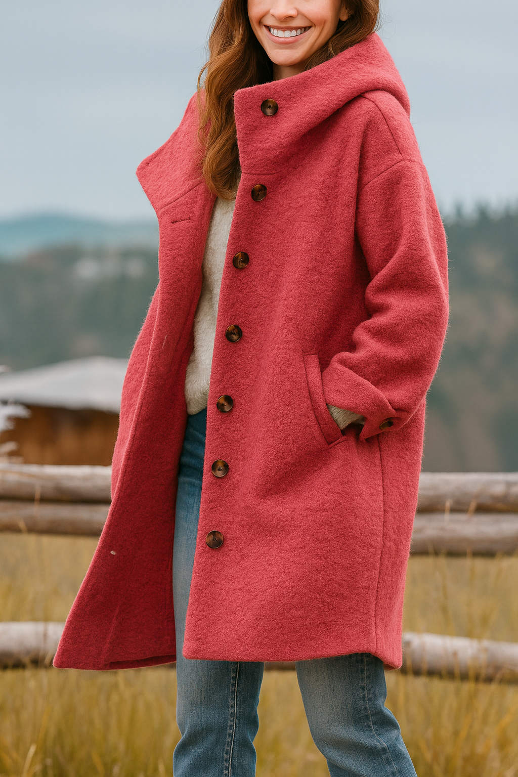 AMELIE - Elegante chaqueta larga de invierno