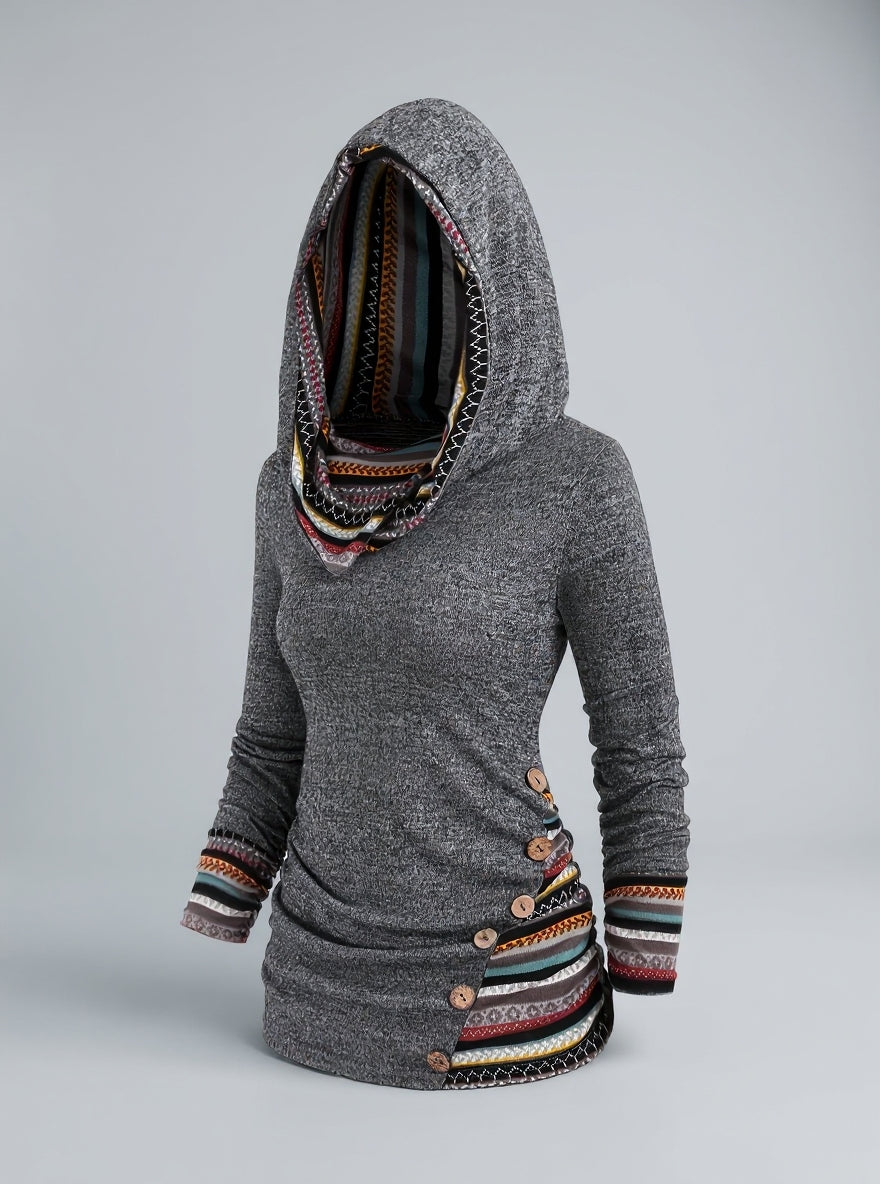 Women s Boho Patchwork Hoodie 2REAL